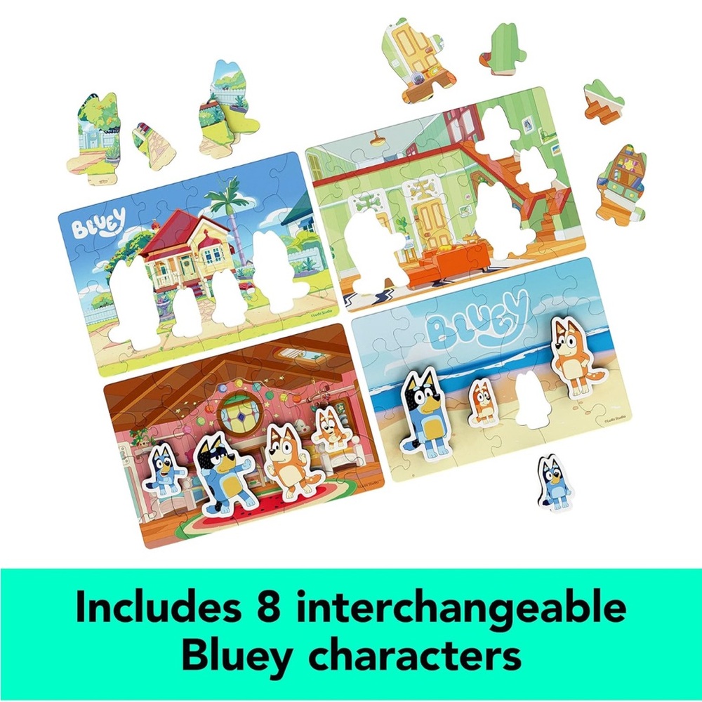 4-Pack Bluey Wooden Puzzles - Picture 15 of 15